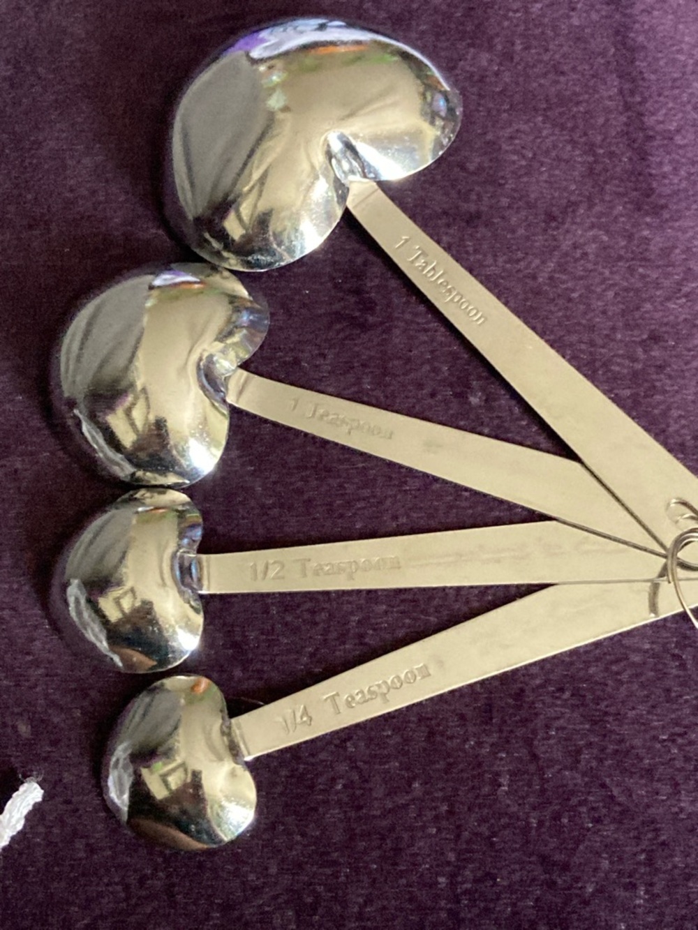 Heart-Shaped Stainless Steel Measuring Spoon Set - Silver - Picture 5 of 5